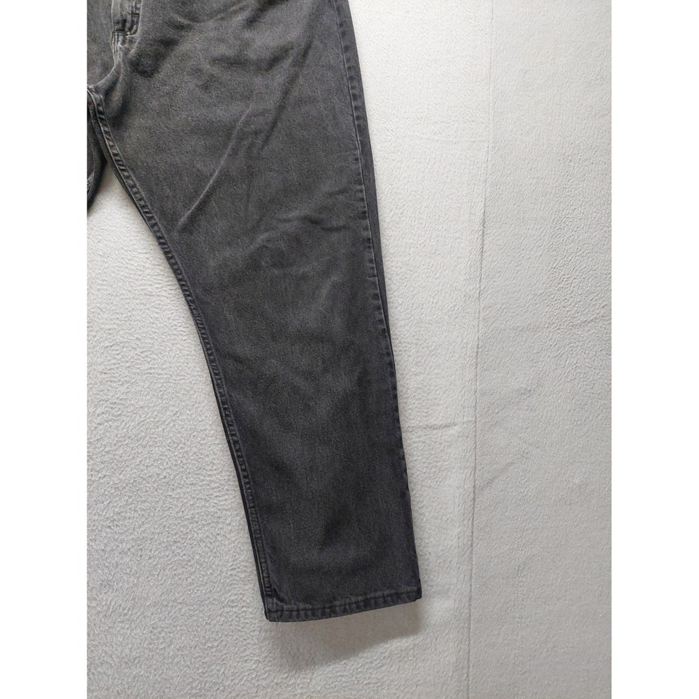 Wrangler Men Denim Jeans 42X30 Black Zip Button 5 Pockets High Rise Logo Outdoor - Picture 5 of 16